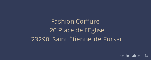 Fashion Coiffure