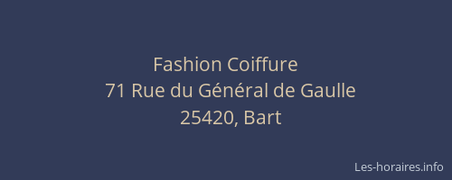 Fashion Coiffure
