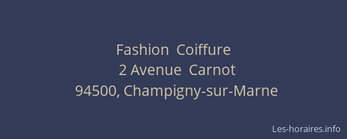 Fashion  Coiffure