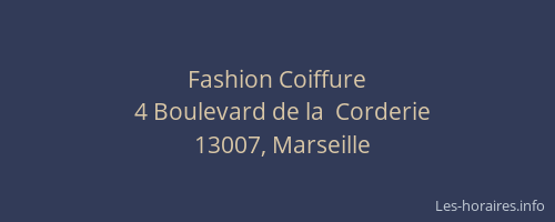 Fashion Coiffure