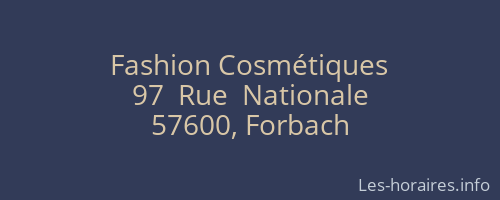 Fashion Cosmétiques