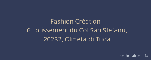 Fashion Cr&eacute;ation
