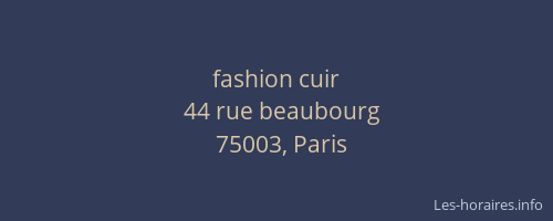 fashion cuir