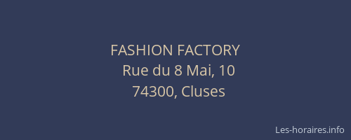 FASHION FACTORY
