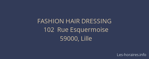 FASHION HAIR DRESSING