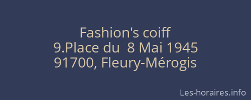 Fashion's coiff