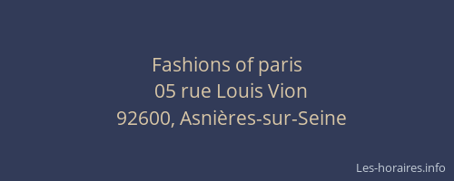 Fashions of paris