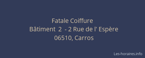Fatale Coiffure