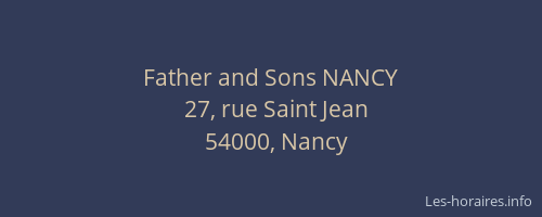 Father and Sons NANCY