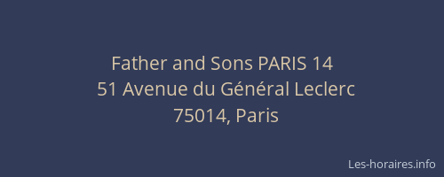 Father and Sons PARIS 14