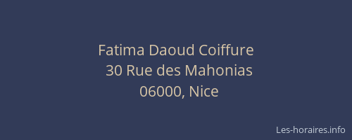 Fatima Daoud Coiffure