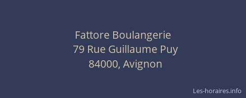 Fattore Boulangerie