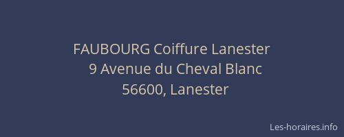 FAUBOURG Coiffure Lanester