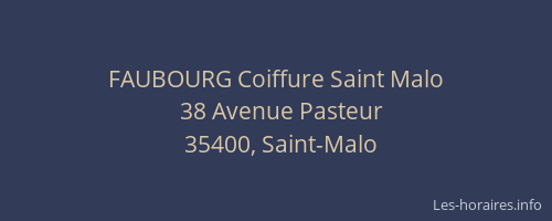 FAUBOURG Coiffure Saint Malo