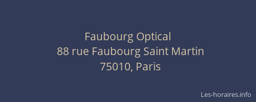 Faubourg Optical