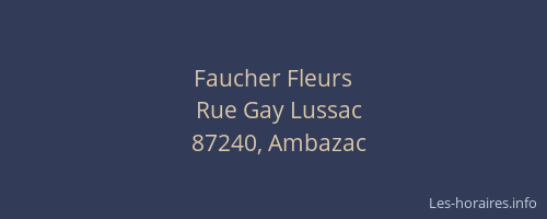 Faucher Fleurs