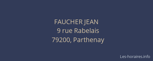 FAUCHER JEAN