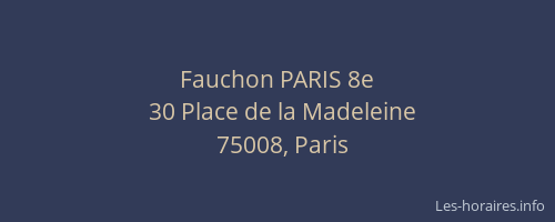 Fauchon PARIS 8e