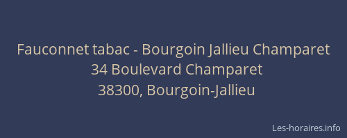 Fauconnet tabac - Bourgoin Jallieu Champaret