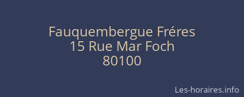 Fauquembergue Fr&eacute;res
