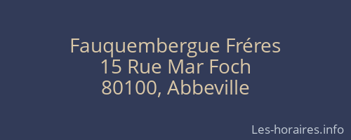 Fauquembergue Fréres