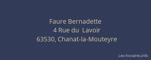 Faure Bernadette