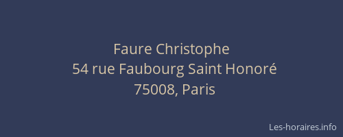 Faure Christophe