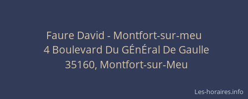 Faure David - Montfort-sur-meu