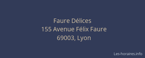 Faure Délices