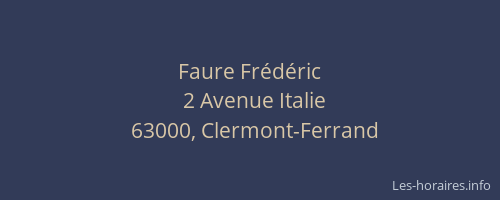 Faure Frédéric