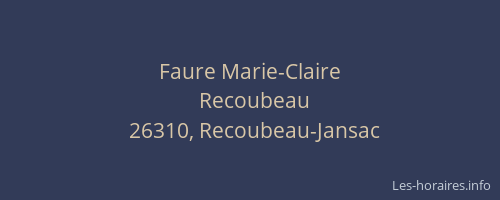 Faure Marie-Claire