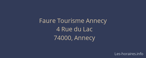 Faure Tourisme Annecy