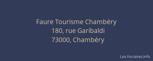 Faure Tourisme Chambéry