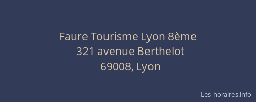 Faure Tourisme Lyon 8ème