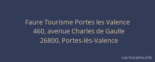 Faure Tourisme Portes les Valence