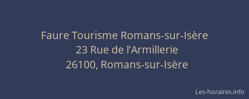 Faure Tourisme Romans-sur-Isère