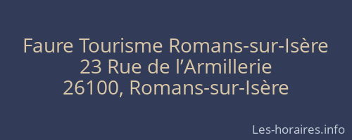 Faure Tourisme Romans-sur-Isère