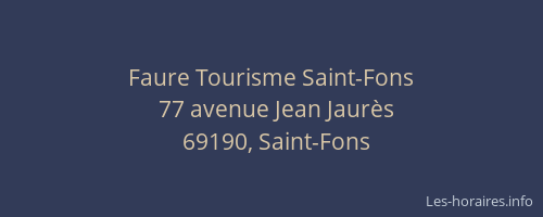 Faure Tourisme Saint-Fons