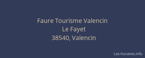 Faure Tourisme Valencin