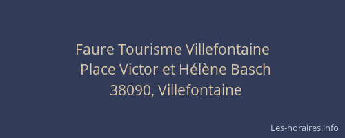 Faure Tourisme Villefontaine