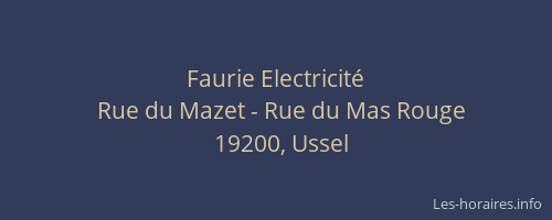 Faurie Electricit&eacute;