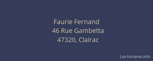 Faurie Fernand