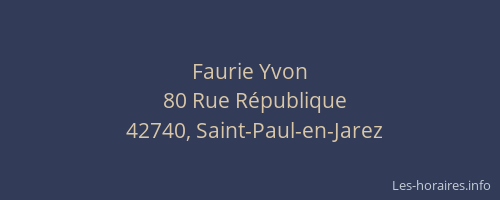 Faurie Yvon