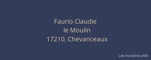 Faurio Claudie