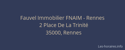 Fauvel Immobilier FNAIM - Rennes