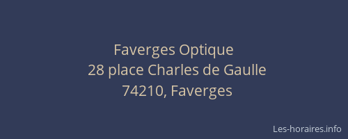 Faverges Optique