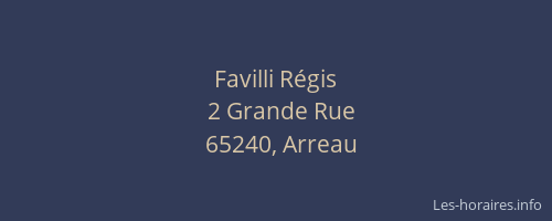 Favilli R&eacute;gis