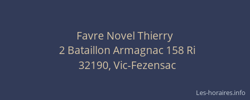 Favre Novel Thierry