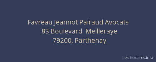 Favreau Jeannot Pairaud Avocats