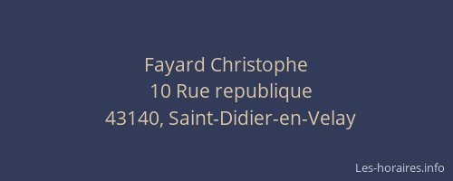 Fayard Christophe